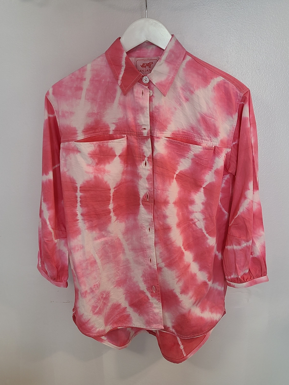 BANJANAN Tie-Dye Pink Button-Up Shirt